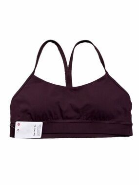NWT Lululemon Flow Y Bra Nulu *Light Support, A–C Cups (Black Plum) Size 6